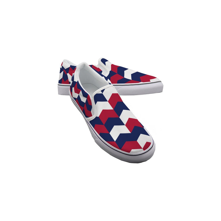 Patriotic Abstract - Women's Slip On Sneakers