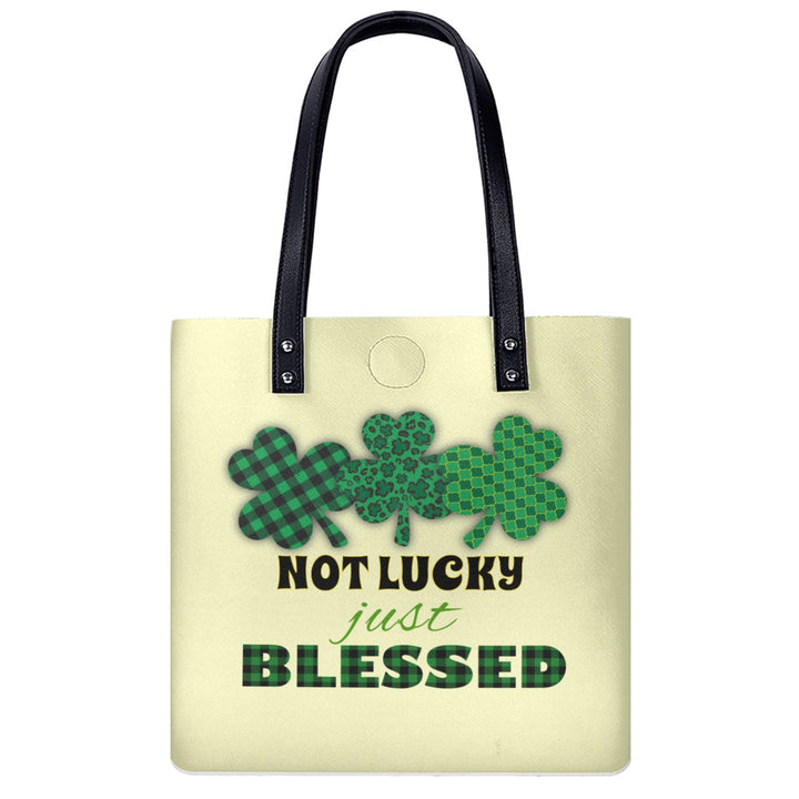 Not Lucky Just Blessed - PU Shoulder Bag