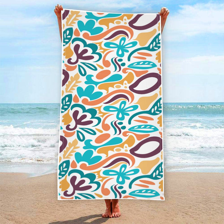 Summer Doodle - Rectangular Beach Towel
