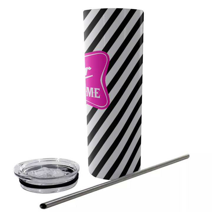 River Time - Glitter Tumbler With Stainless Steel Straw 20oz