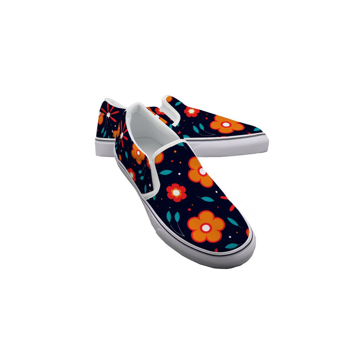 Abstract Flowers - Women's Slip On Sneakers