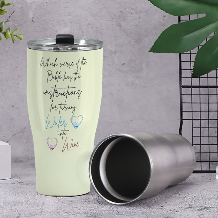 Water To Wine Bible Verse - Cone Tumbler 30oz