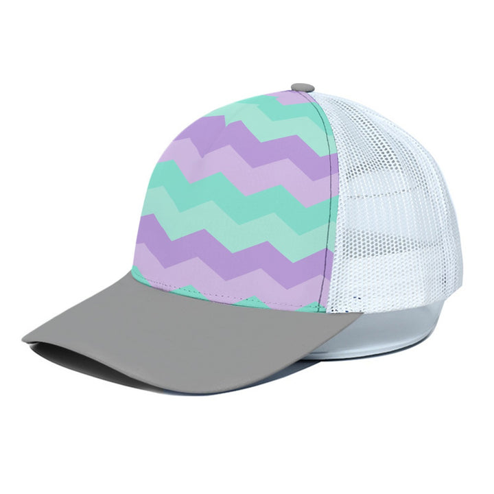 Easter Chevron - Unisex Trucker Hat With White Half-mesh