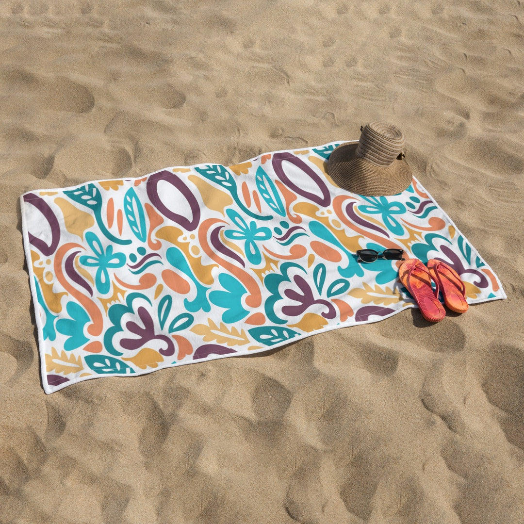 Summer Doodle - Rectangular Beach Towel