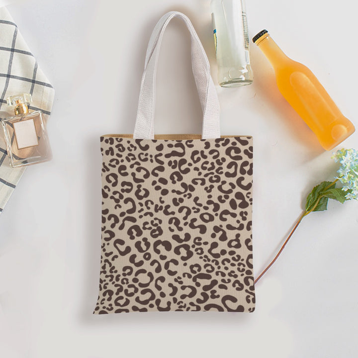 Flowery Leopard Skull -Double-Sided Printed Canvas Bag