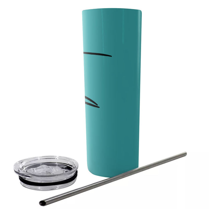 Faith Cross - Glitter Tumbler With Stainless Steel Straw 20oz