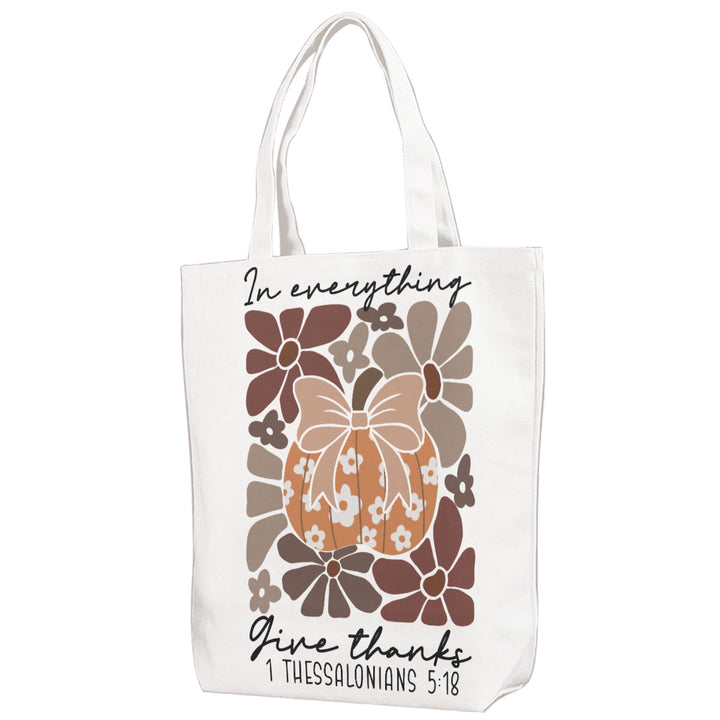 In Everything Give Thanks - Canvas Bag With Shoulder Strap