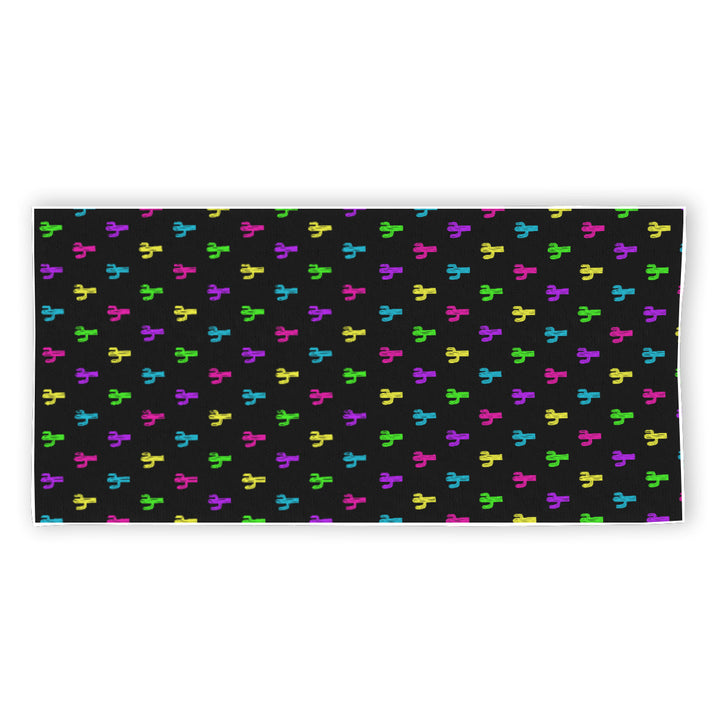 Neon Cactus - Rectangular Beach Towel