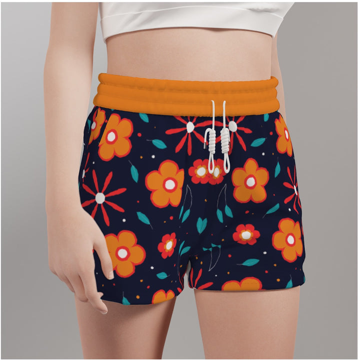 Abstract Flower - All-Over Print Women's Casual Shorts