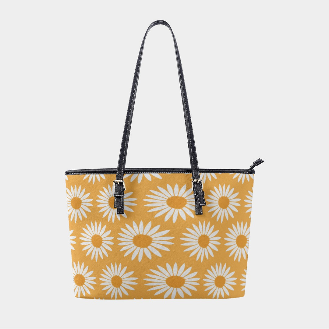 Yellow Sunflower Pattern - Women's Tote Bag | PU
