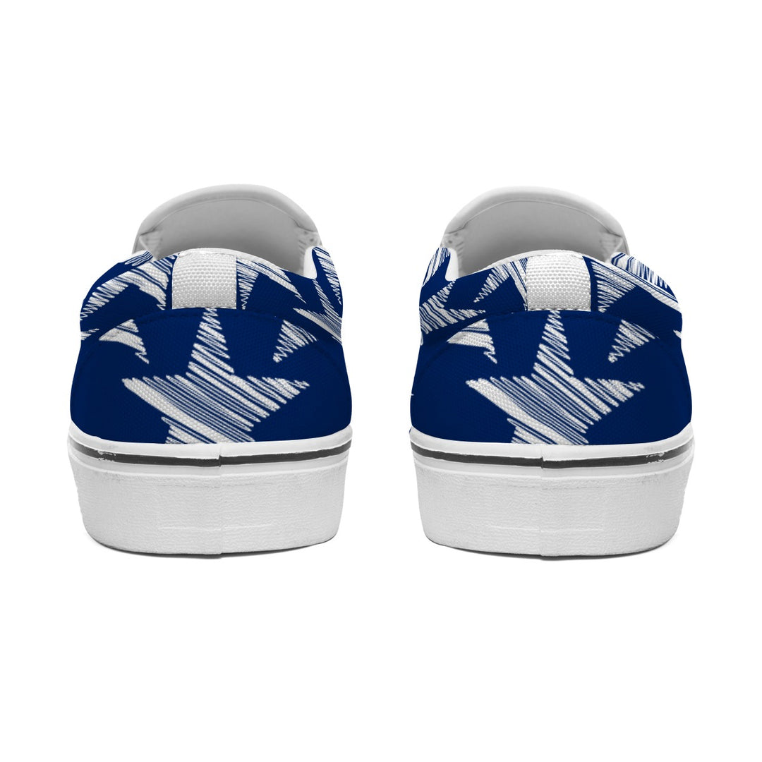 Scribble Stars - Women's Slip On Sneakers