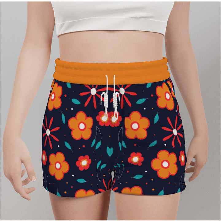 Abstract Flower - All-Over Print Women's Casual Shorts