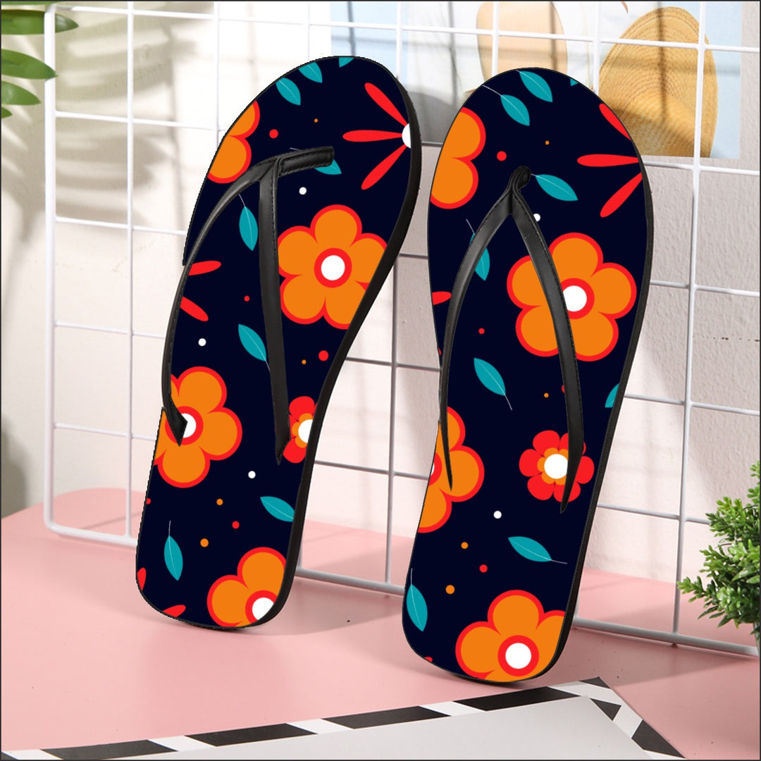 Abstract Flowers - All-Over Print Women's Flip Flops