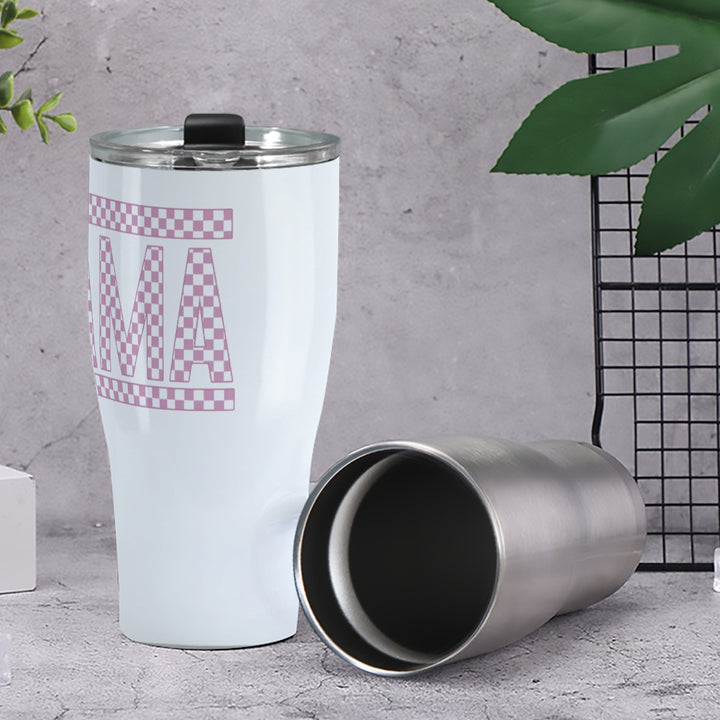 Pink Check Mama - Cone Tumbler 30oz