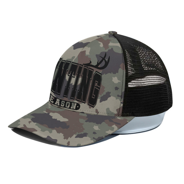 Hunting Season - Unisex Trucker Hat With Black Half-mesh