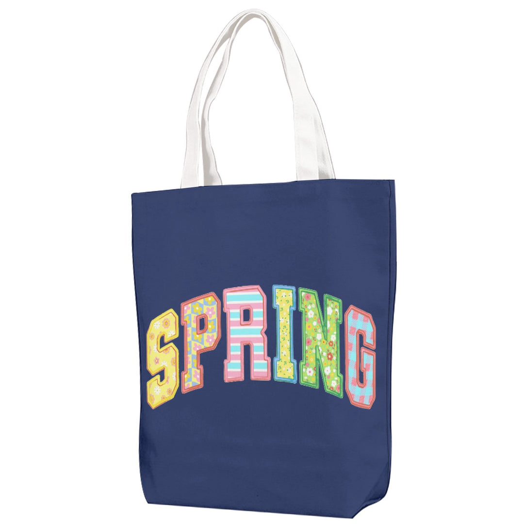 Spring Quilt - Canvas Bag With Shoulder Strap