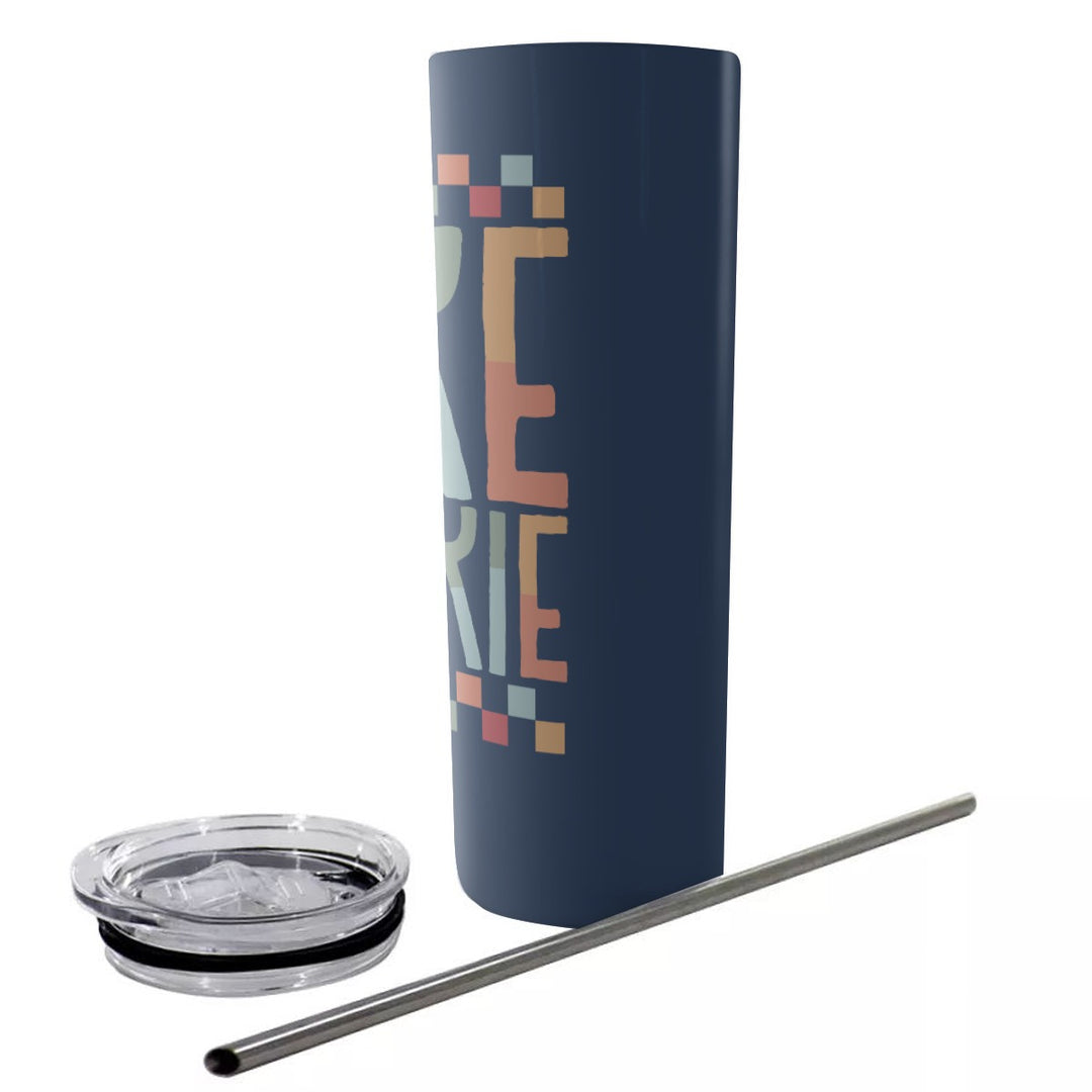 Lake Junkie - Glitter Tumbler With Stainless Steel Straw 20oz