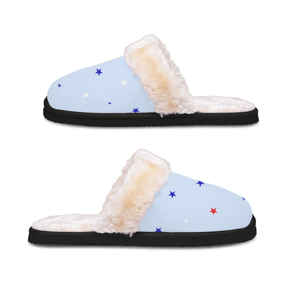 Stars - Women's Home Plush Slippers