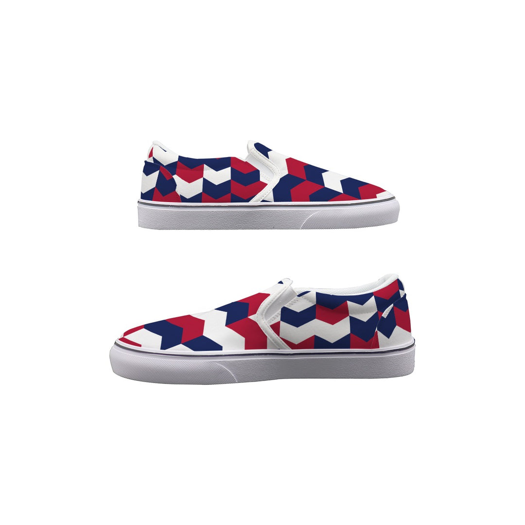 Patriotic Abstract - Women's Slip On Sneakers
