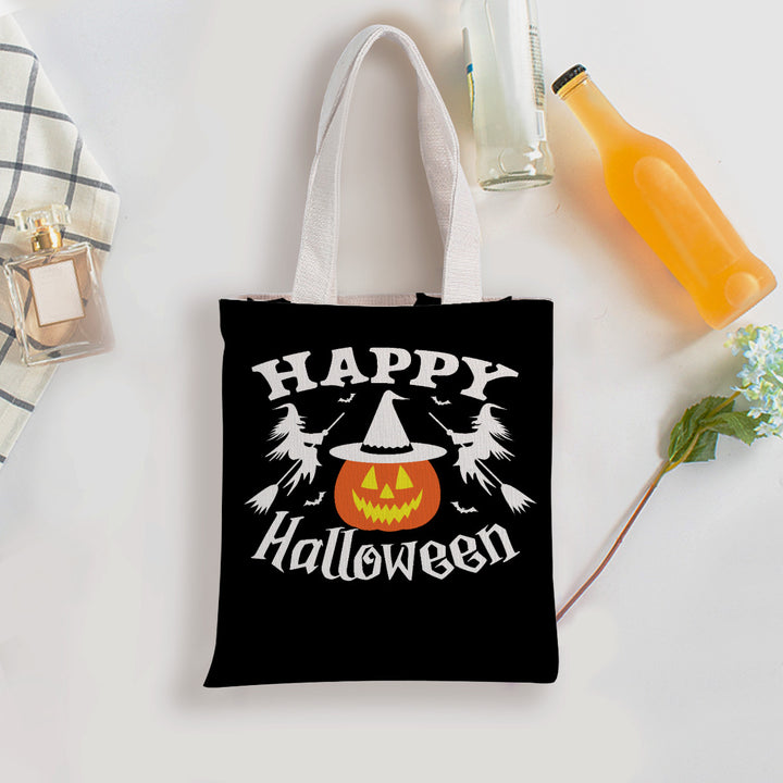 Happy Hallowen - Double-Sided Printed Canvas Bag