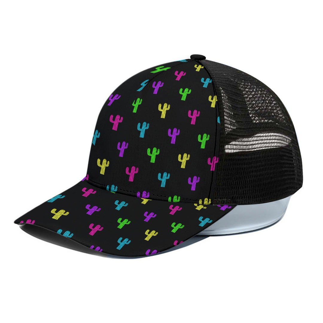 Neon Cactus - Unisex Trucker Hat With Black Half-mesh
