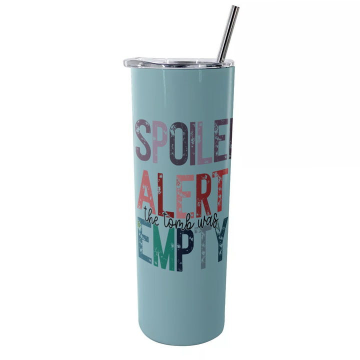 Spoiler Alert - Glitter Tumbler With Stainless Steel Straw 20oz