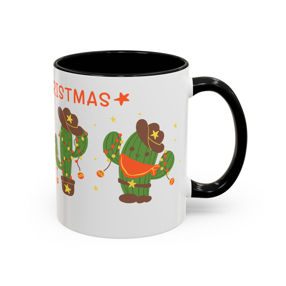 Merry Christmas Cactus -  Accent Coffee Mug (11, 15oz)