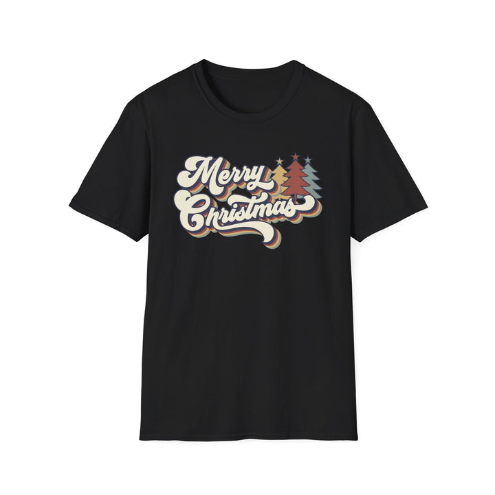 Retro Merry Christmas - Unisex Softstyle T-Shirt