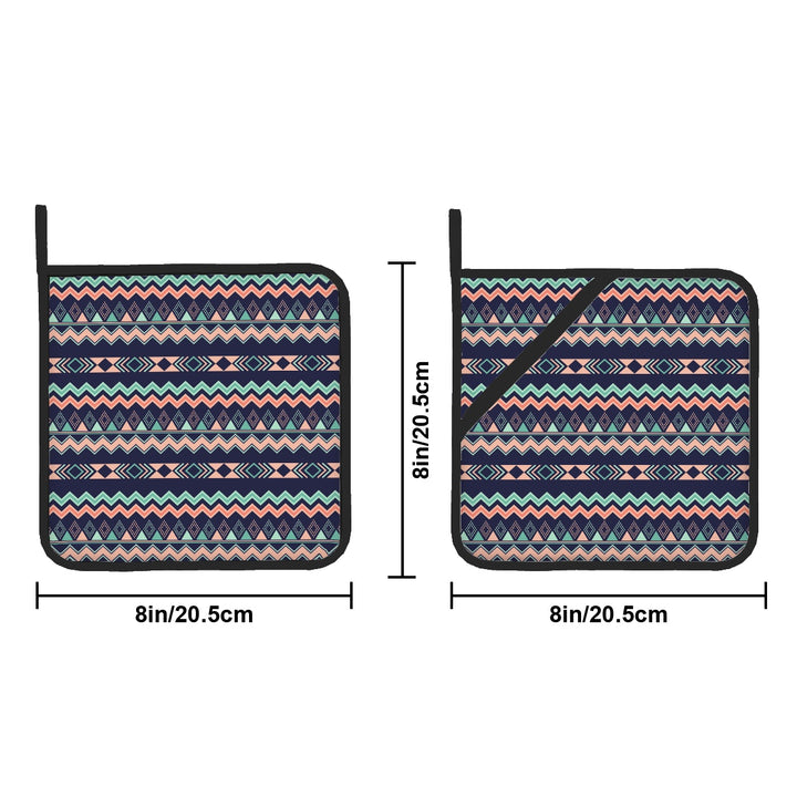 Peach Aztec Chevron - Pot Holders Set of 2