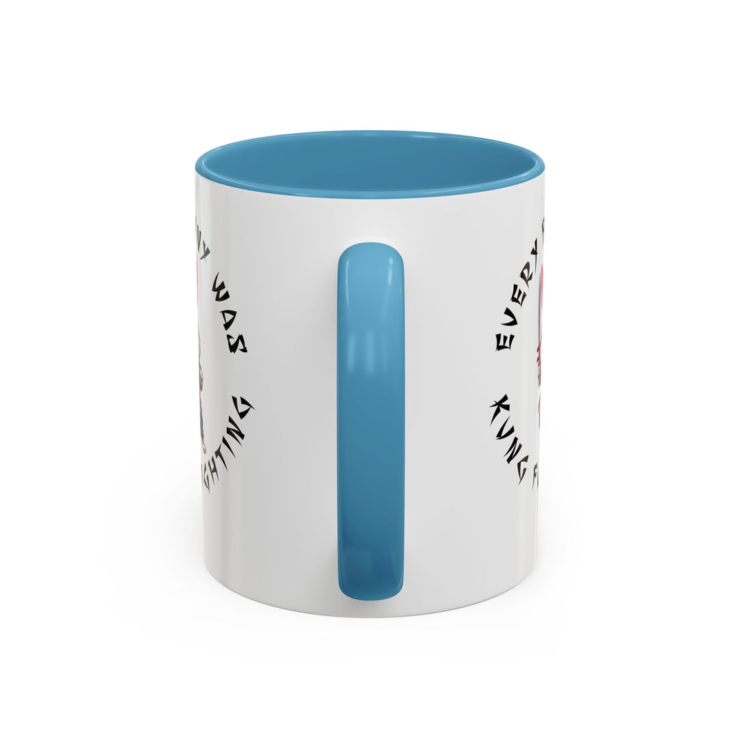 Kung Fu Fighting - Accent Coffee Mug (11, 15oz)
