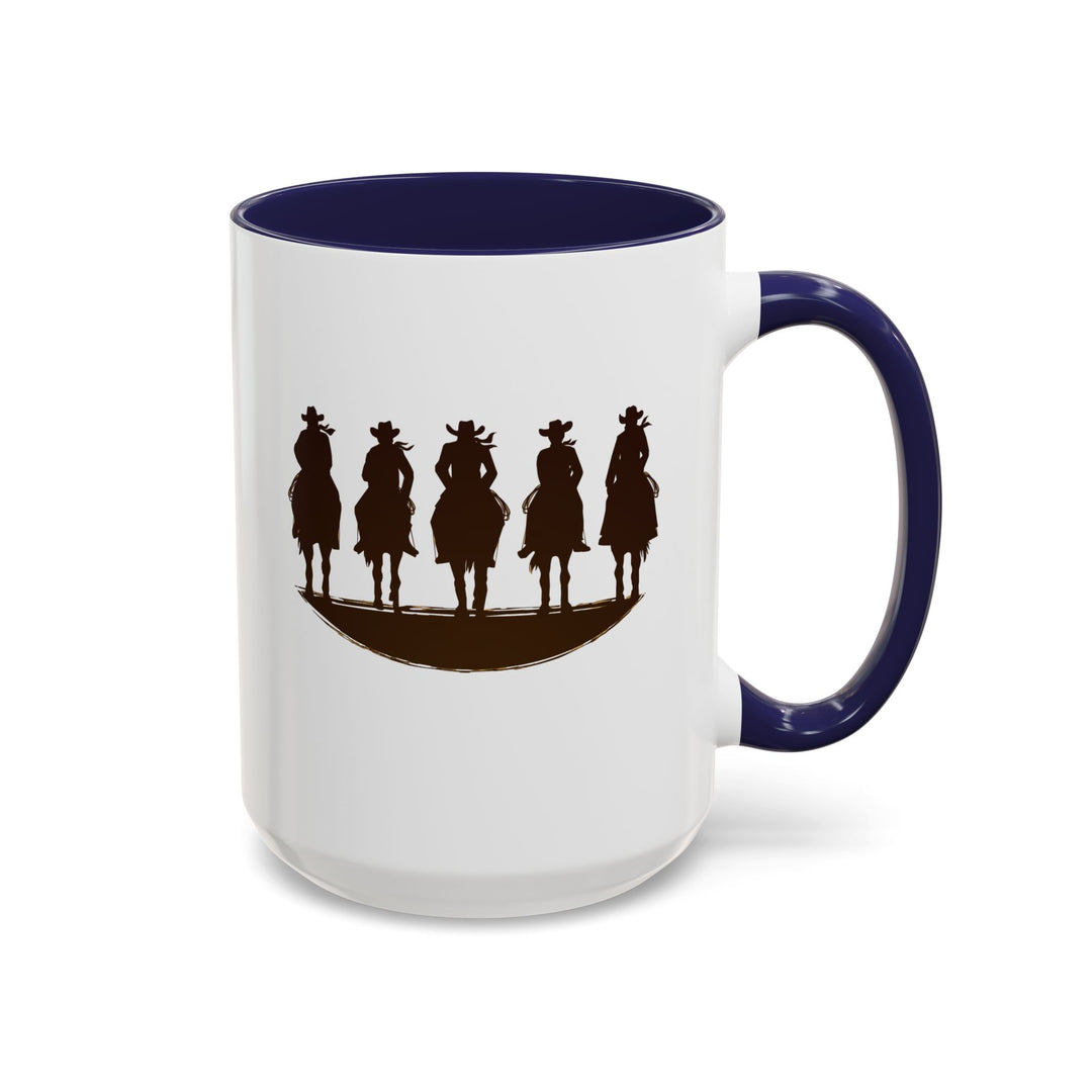 Cowboy Silhouette - Accent Coffee Mug (11, 15oz)
