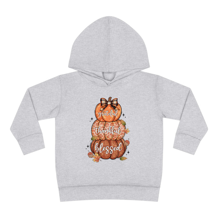 Grateful Thankful Blessed Pumpkins - Toddler Pullover Fleece Hoodie