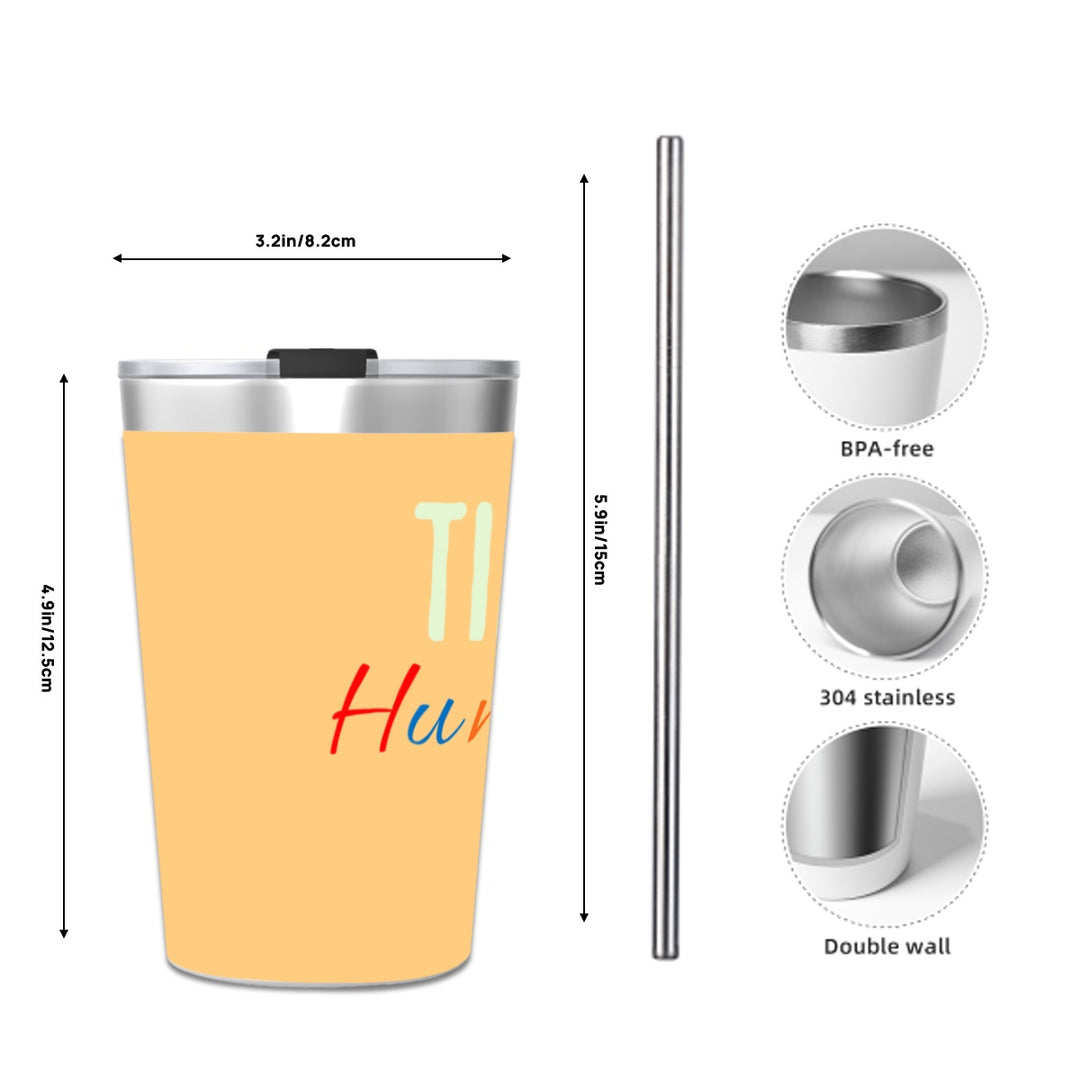 Tiny Human - Stainless Steel Water Bottle With Straw