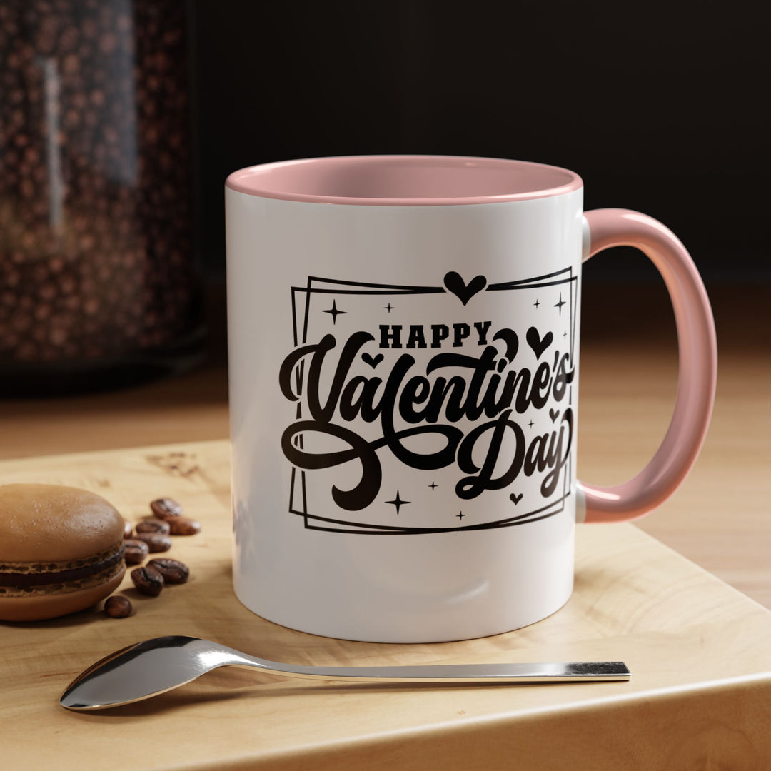 Happy Valentine's Day W/Hearts - Accent Coffee Mug (11, 15oz)