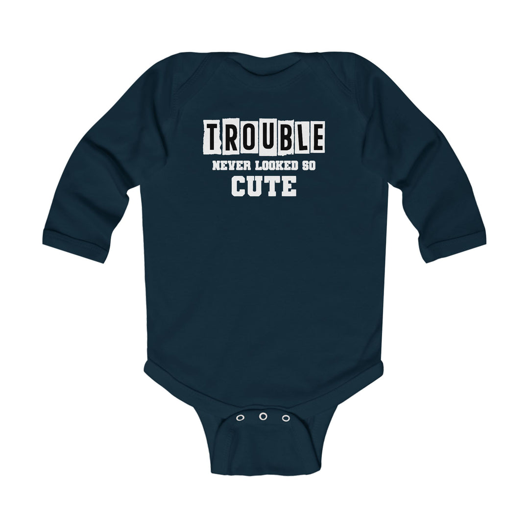 Trouble Never Looked So Cute - Infant Long Sleeve Bodysuit