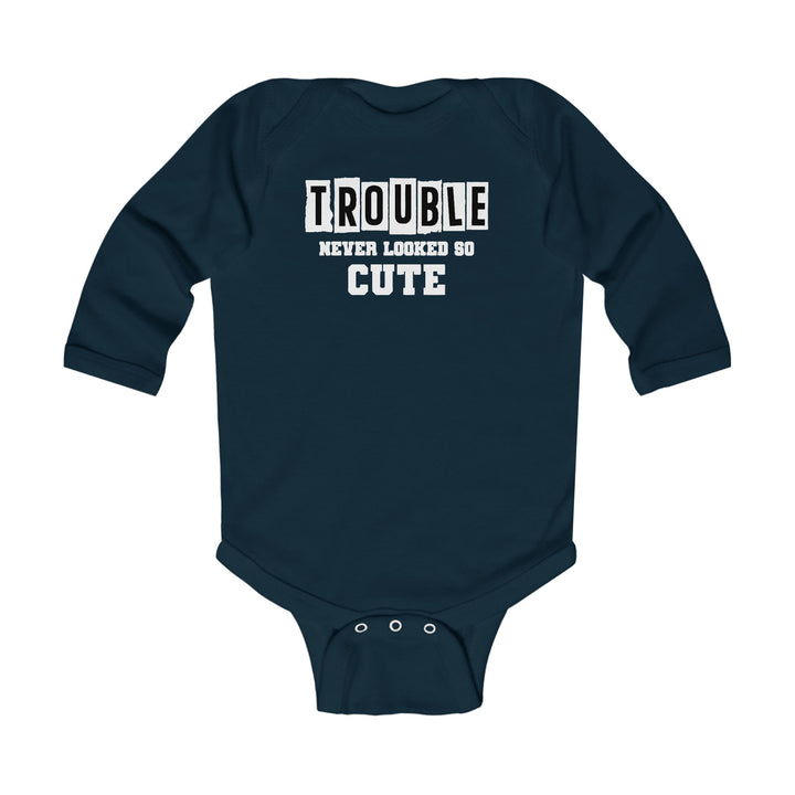Trouble Never Looked So Cute - Infant Long Sleeve Bodysuit