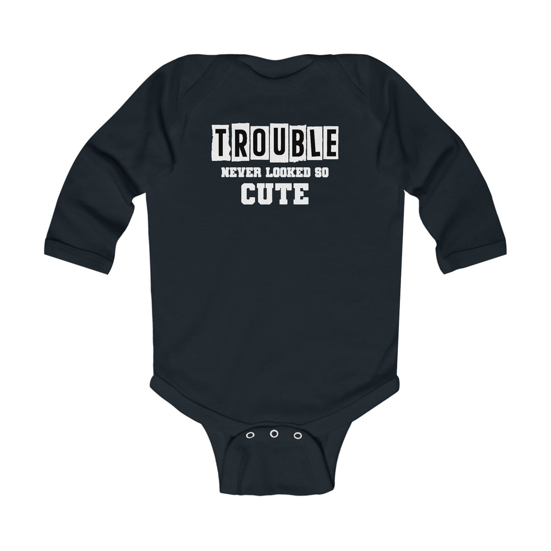 Trouble Never Looked So Cute - Infant Long Sleeve Bodysuit
