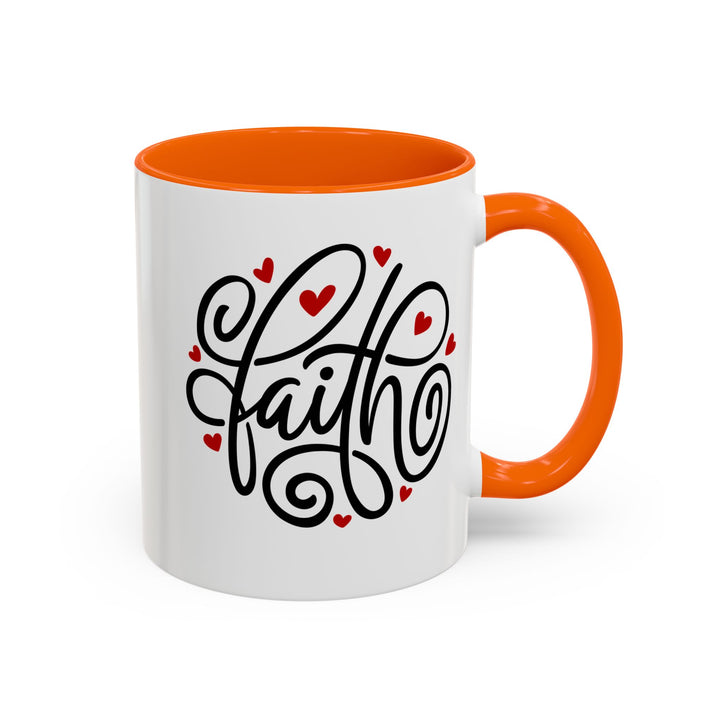 Faith Hearts - Accent Coffee Mug (11, 15oz)