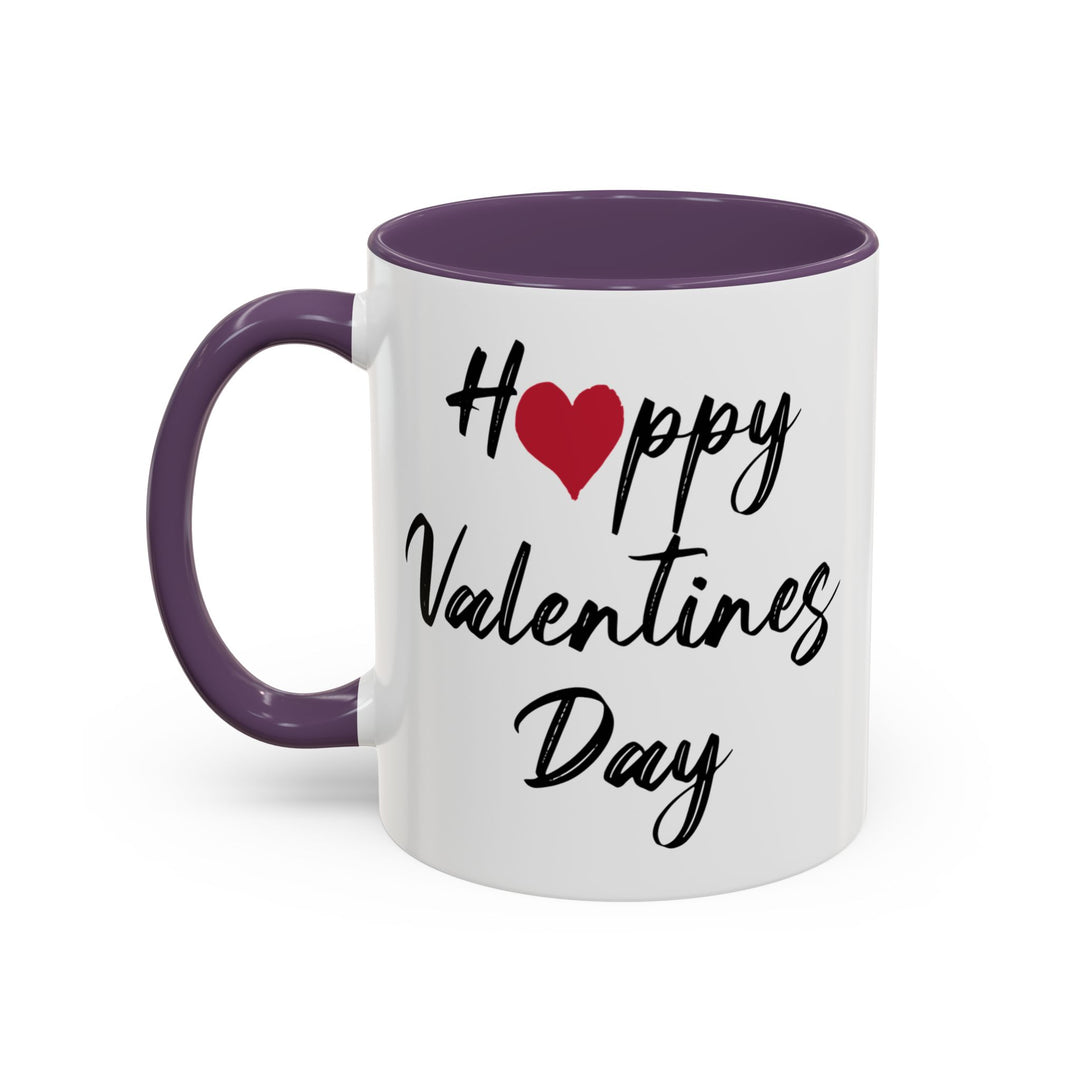 Happy Valentines Day - Accent Coffee Mug (11, 15oz)