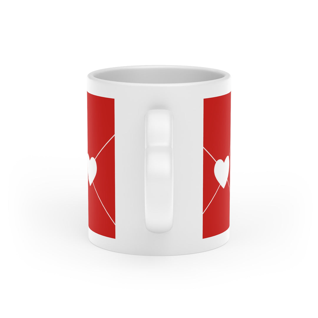 White Heart Diamond - Heart-Shaped Mug