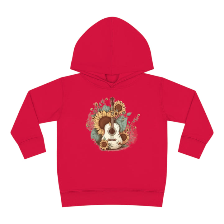 Sunflower Guitar - Toddler Pullover Fleece Hoodie