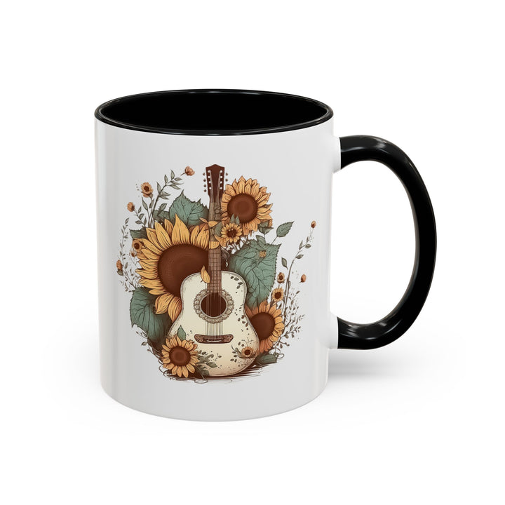 Sunflower Guitar - Accent Coffee Mug (11, 15oz)