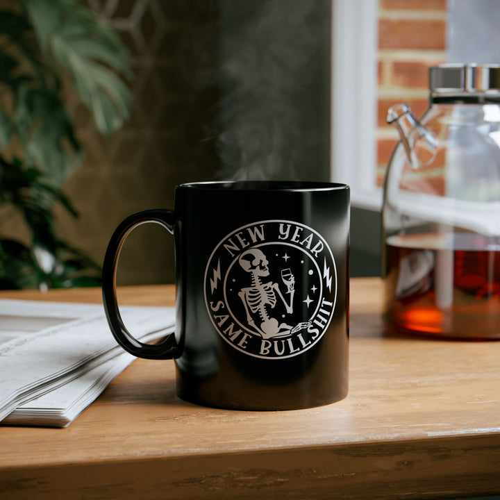 New Year Same Bullsh*t - Black Mug (11oz, 15oz)