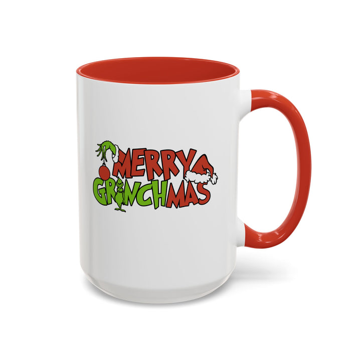Merry Grinchmas - Accent Coffee Mug (11, 15oz)