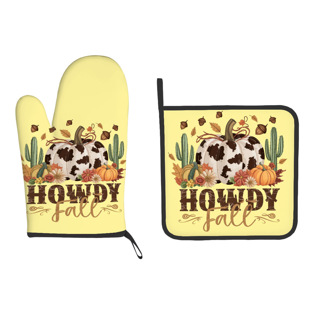 Howdy Fall - Oven Mitts and Pot Holders Sets (2pcs)