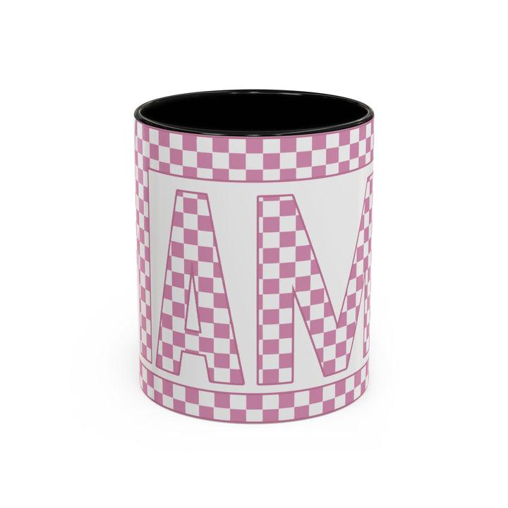 Pink Check Mama - Accent Coffee Mug (11, 15oz)