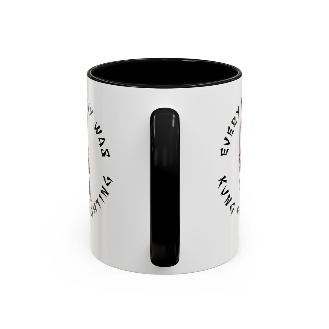 Kung Fu Fighting - Accent Coffee Mug (11, 15oz)