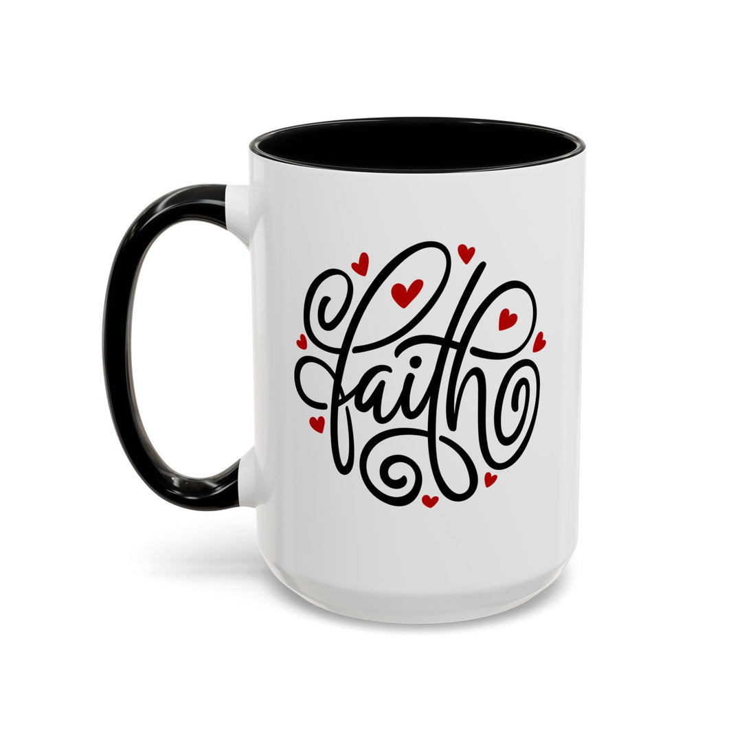 Faith Hearts - Accent Coffee Mug (11, 15oz)