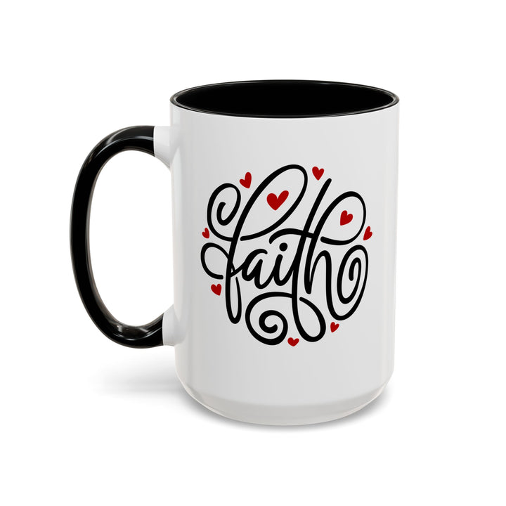 Faith Hearts - Accent Coffee Mug (11, 15oz)