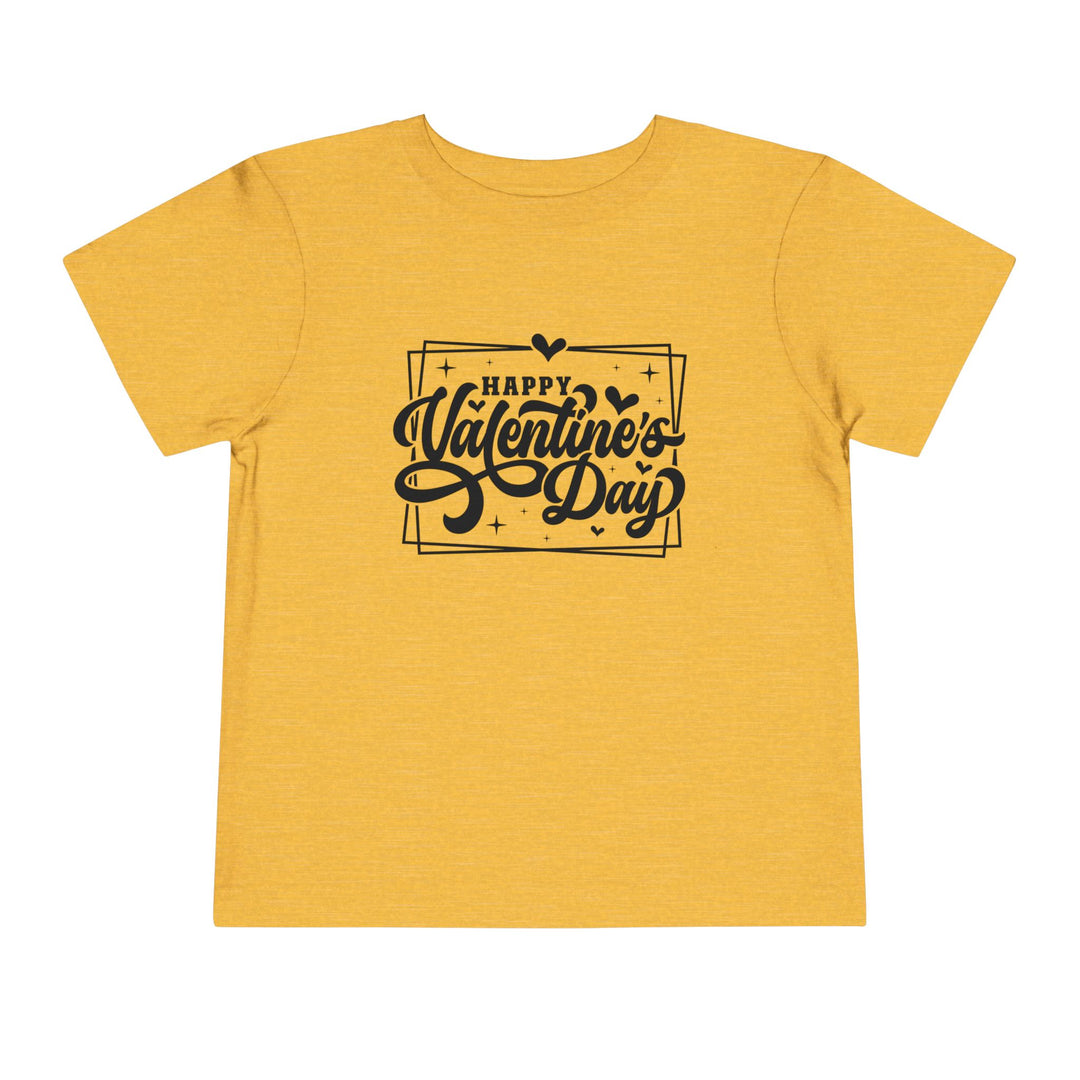 Happy Valentine's Day W/Hearts - Toddler Short Sleeve Tee